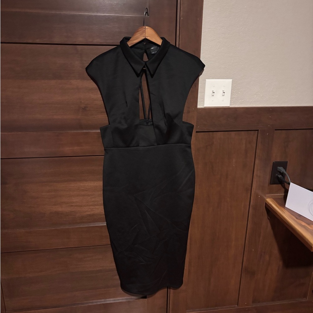 ASOS Black Backless Dress Wedding Guest Little Black Dress
